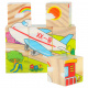 Aga Educational wooden blocks Vehicles 9 pcs
