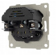 White socket with pin and USB