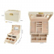 Jewellery box with key mirror beige ISO 6347