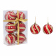 Aga Christmas Ornaments 7cm 6pcs Red - Pearl
