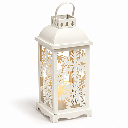 Aga Metal LED Christmas Lantern White