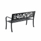 Aga Metal Garden Bench 125x53x77 cm