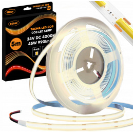 COB Neon LED Strip 24V - 480D - 9W/m - IP20 - 990lm - 5m - neutral color