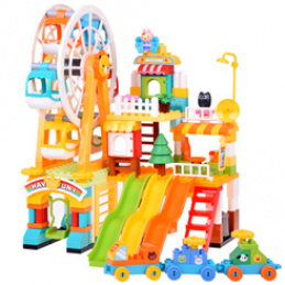 Large Colorful Blocks Happy Town Playground Slides 235pcs ZA5588 Universal