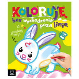 I am coloring without going over the lines. Brocade outline. With the universal bunny KS1026