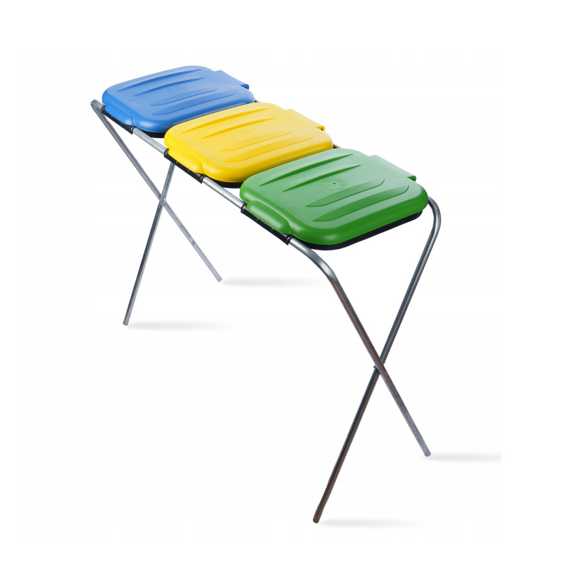 Aga Trash Bag Stand 3x120 l Yellow, Blue, Green