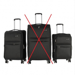 Aga Travel Set of 2 Travel Suitcases Size M+S Black 2CZ049 - II. QUALITY