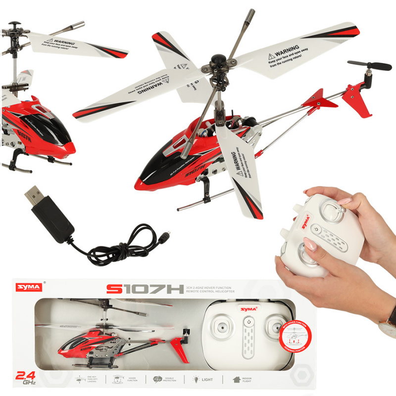 RC helicopter SYMA S107H 2.4GHz RTF red