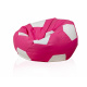 Aga Sofa bag BALL XXXL White - Pink + footrest