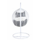 Aga Hanging armchair ORTA White - Dark Grey