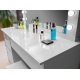 Aga Dressing table with mirror and lighting + stool Glossy white
