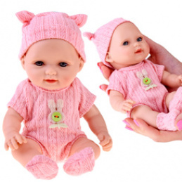 Cute Baby Doll 26 cm - lightweight and movable in overalls with a cap ZA5831 universal
