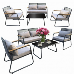 Garden furniture set - 2x chair, table, sofa