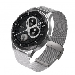 Smartwatch Garett Viva Silver with a steel strap