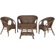 Aga Rattan set URSUS Choco White
