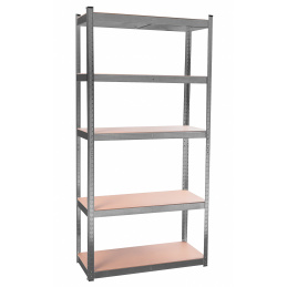 Aga Metal Shelf 180x90x40 cm 5 Shelves Grey