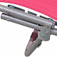 Aga 2x Garden Reclining Lounger with Canopy Pink