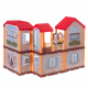Dollhouse with red roof + lighting