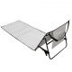 Aga Beach Lounger with Backrest Folding 150x47x48 cm Grey