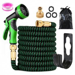QW2 EXPANDABLE GARDEN HOSE METAL COUPLINGS 15M