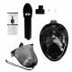 Aga Full Face Snorkeling Mask L/XL Black/Black