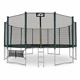 Aga SPORT PRO Trampoline 518 cm Dark Green + Safety Net + Ladder + Shoe Pocket
