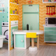 Aga Wooden dollhouse with furniture Pastel