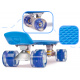 Aga Frisbee skateboard LED wheels blue