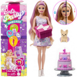 Mattel Barbie Party Unboxed Doll from the series: Birthday + Chihuahua Dog ZA6065 Universal