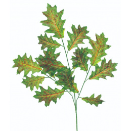 Artificial Plant Bouquet Oak Leaf Branch Green Set of 2 Pieces - 75 cm