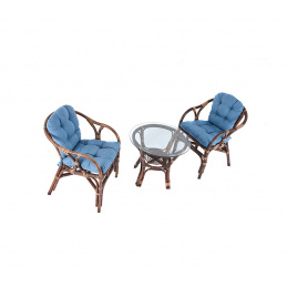 Aga Rattan set SITA Choco Blue