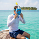 Aga Full Face Snorkeling Mask L/XL White/Blue