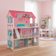 Aga MDF Dollhouse with furniture 70 cm Pink LED