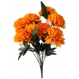 Bouquet of Artificial Flowers Orange Chrysanthemums - 60 cm