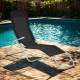 Aga Garden Lounger SIESTA Black