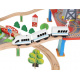 Aga4Kids Wooden Train Track 78 pieces on batteries