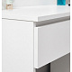 Aga Dressing table with mirror and lighting + stool Matte white