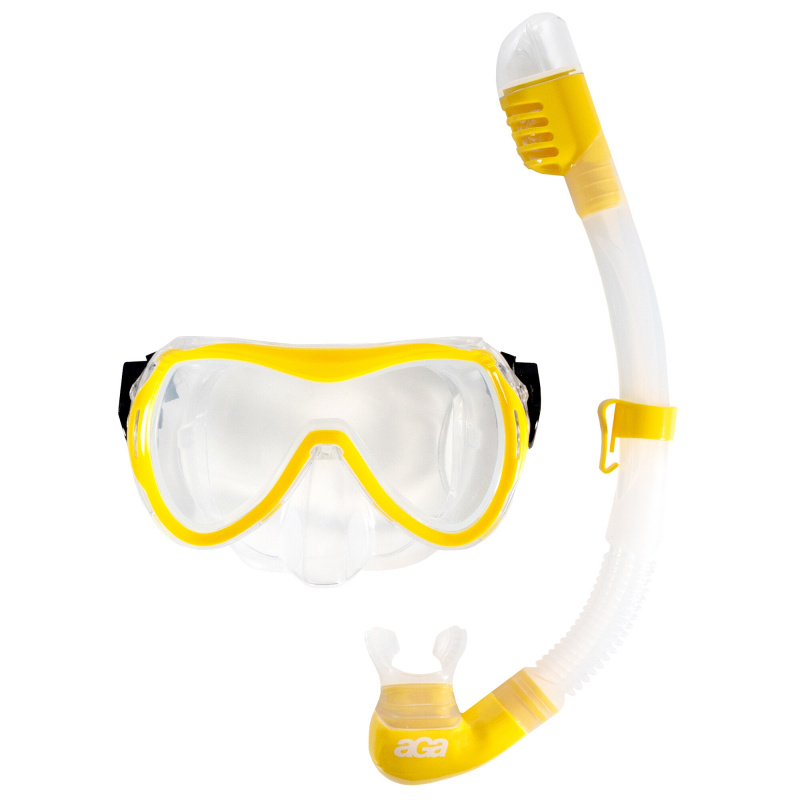Aga Diving Set Mask and Snorkel M12+S2 Yellow
