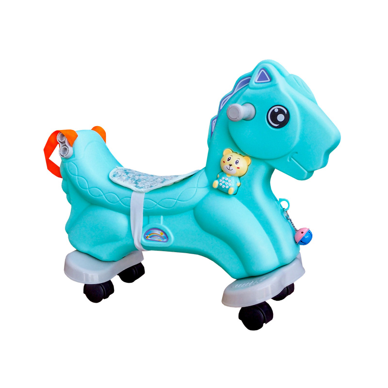 Aga4Kids Plastic Rocking Horse 2-in-1 DS3802 Blue