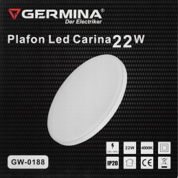 LED surface-mounted ceiling light 22W round - neutral white