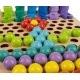 Wooden jigsaw with fish, numbers, circles ISO 17252