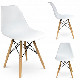 Scandinavian plastic chair EVA white