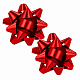 Aga 2x Ribbon 0.5 cm x 20 m + 6x Decorative Star Red