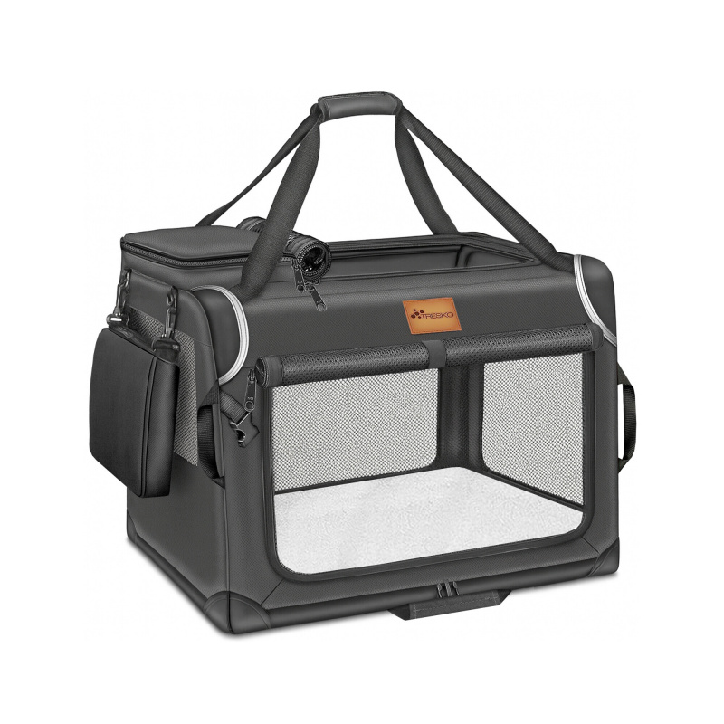 Tresko Pet Carrier for Dogs and Cats 92x63x63 cm Gray