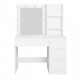 Aga Dressing Table with Mirror and Lighting Matte White
