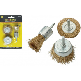 Set of 3 wire brushes