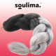 Hair Cane synthetic hair Ombre grey ISO