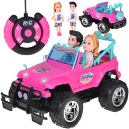 Remote-Controlled PINK CAR for Dolls + Boy and Girl RC0734 Universal