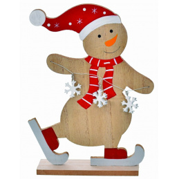 Wooden snowman to set up for Christmas