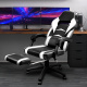 Aga Office chair Black - White with footrest